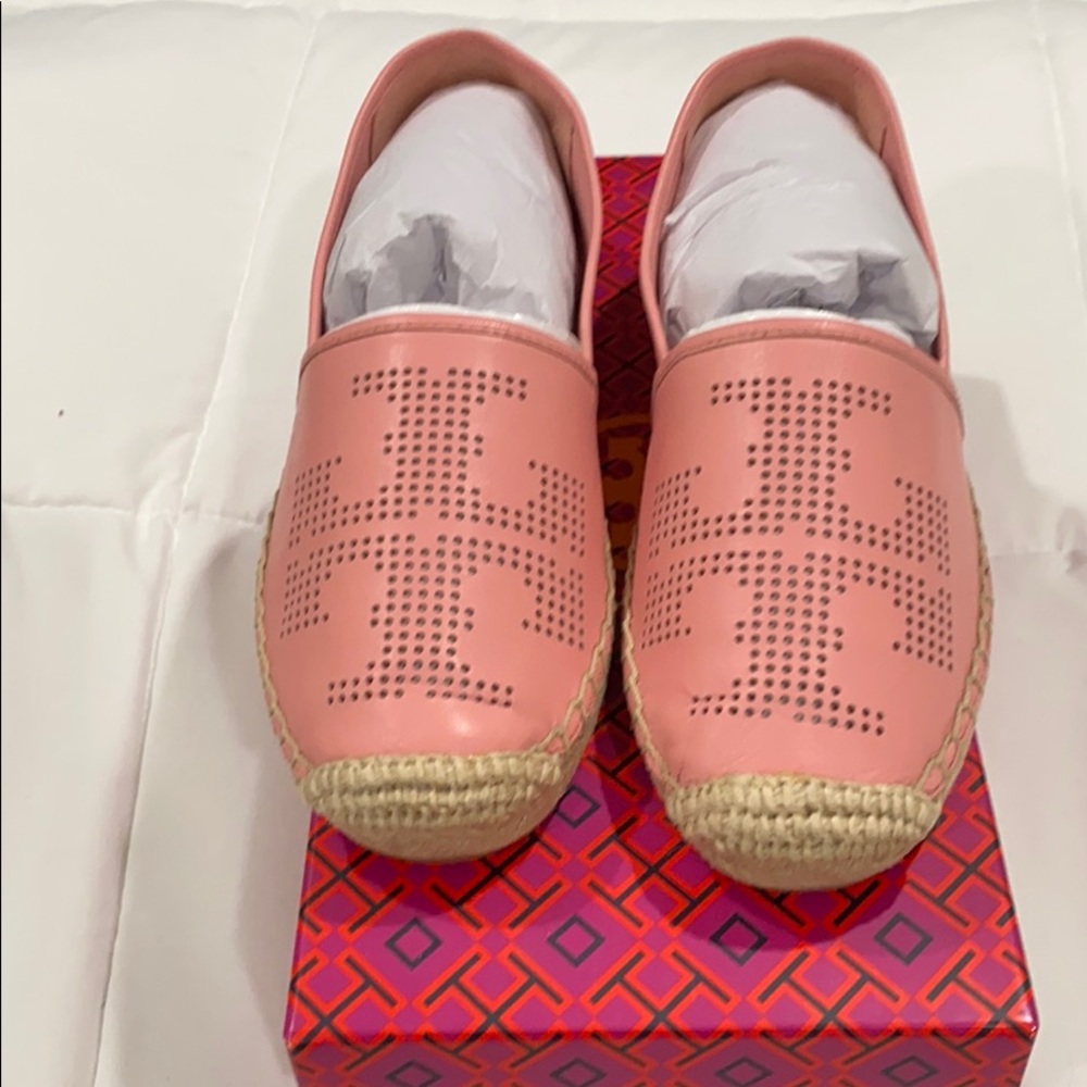 Tory Burch Perforated logo flat‎ espadrille.